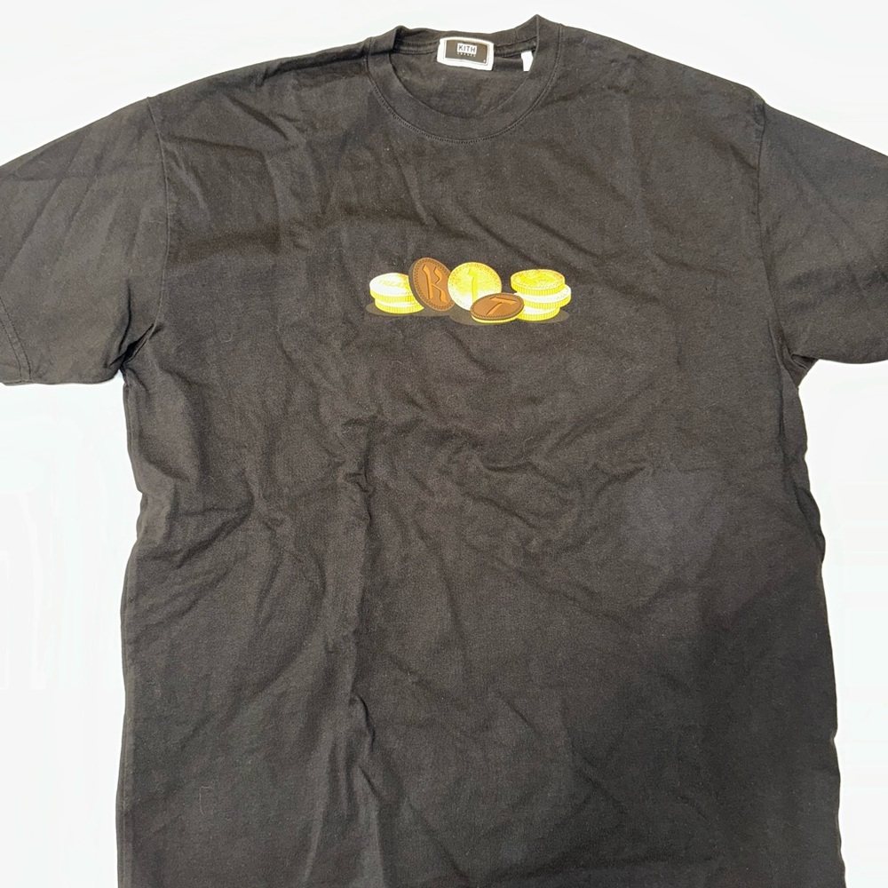 Kith Black Tee with Colorful Macarons